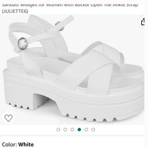 CLUNKY WHITE SANDALS BRAND NEW IN BOX